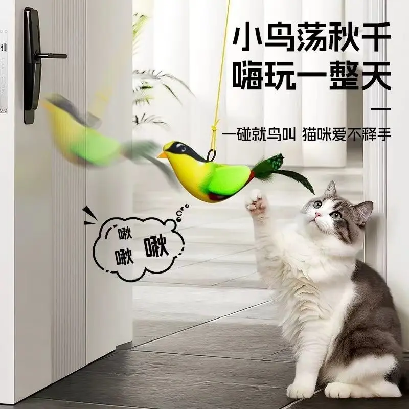Kedi oyuncağı kuş sesi, interaktif çubuğu, enerji tüketicisi