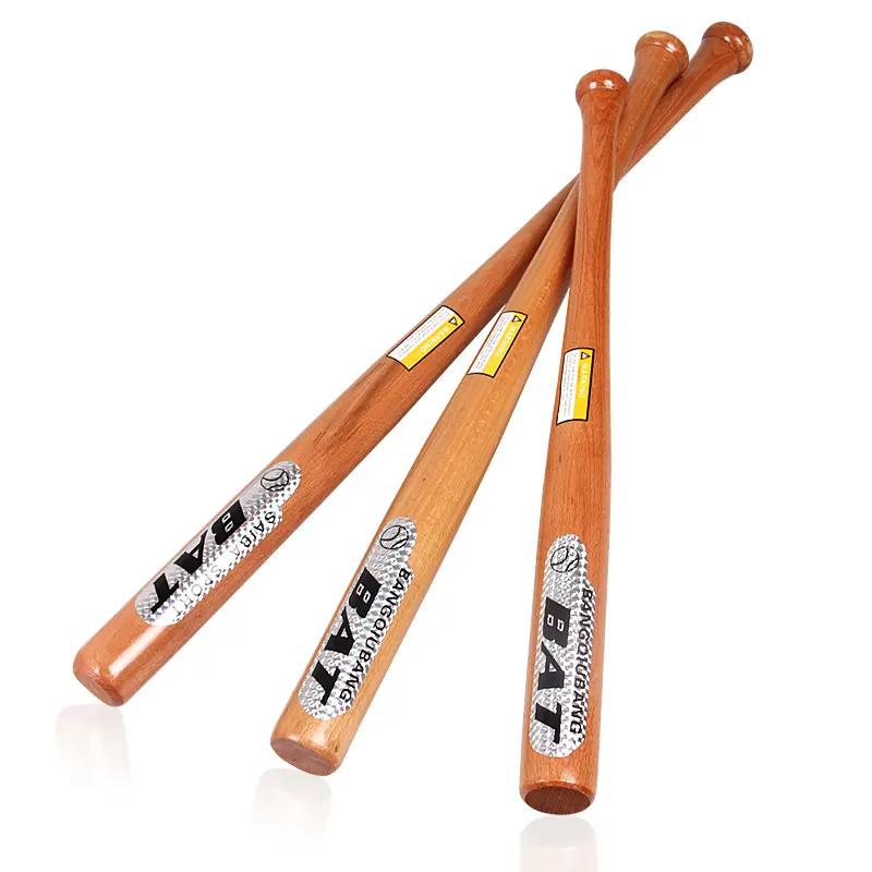 Solid Carob Wood Baseball Bat, High-Polish, Heavy-Duty