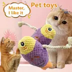 Pet Peluş Balık Oyuncağı Kedi ve Köpekler İçin, Sesli ve Isırmaya Dayanıklı