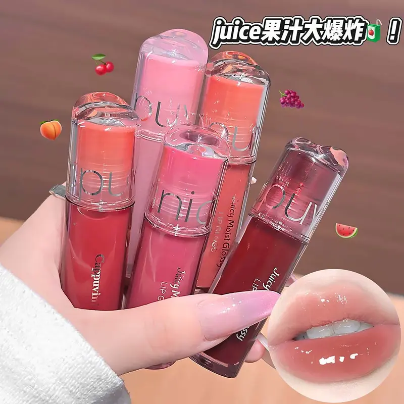 CAPPUVINI Juicy Moist Glossy Lip Gloss, блеск для губ с ярким зеркальным сиянием и эффектом объёма, в корейском стиле, доступная косметика отечественного производства