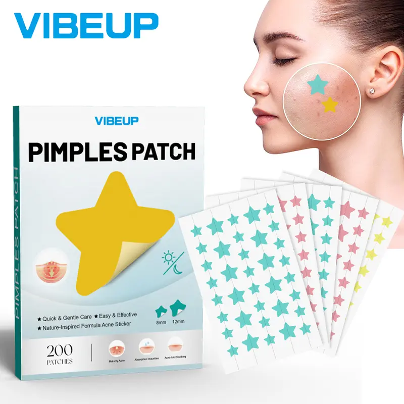 VIBEUP Star-Shaped Acne Patches, Breathable and Portable, for Teen Skin
