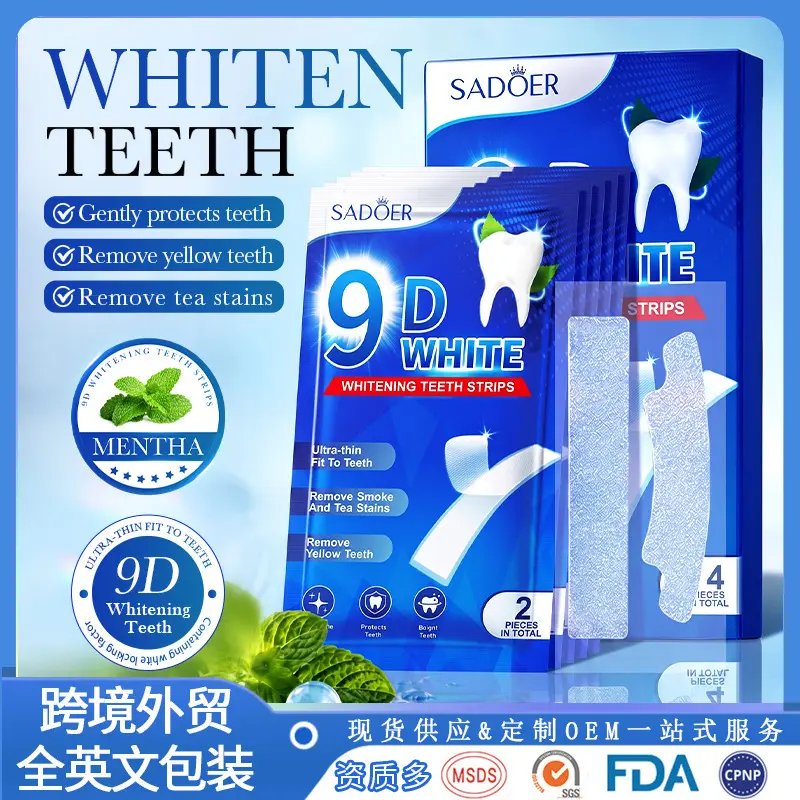 SADOER9D Teeth Whitening Strips, Gentle and Acid-Free