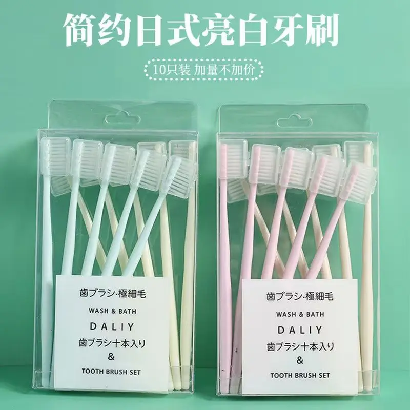 Japanese soft-bristle toothbrush, 10-piece set