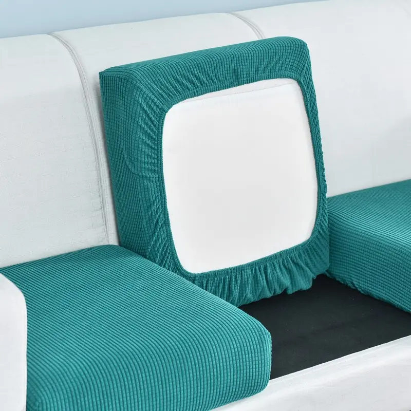 Solid Color Elastic Sofa Cover, Full Coverage, Thickened