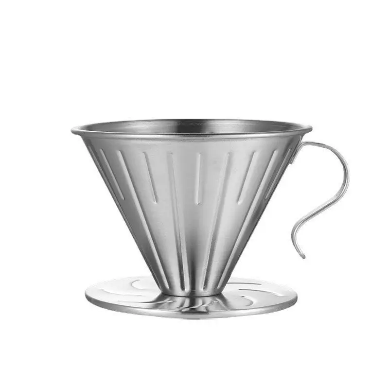 304 Stainless Steel V60 Pour-Over Coffee Dripper, Portable