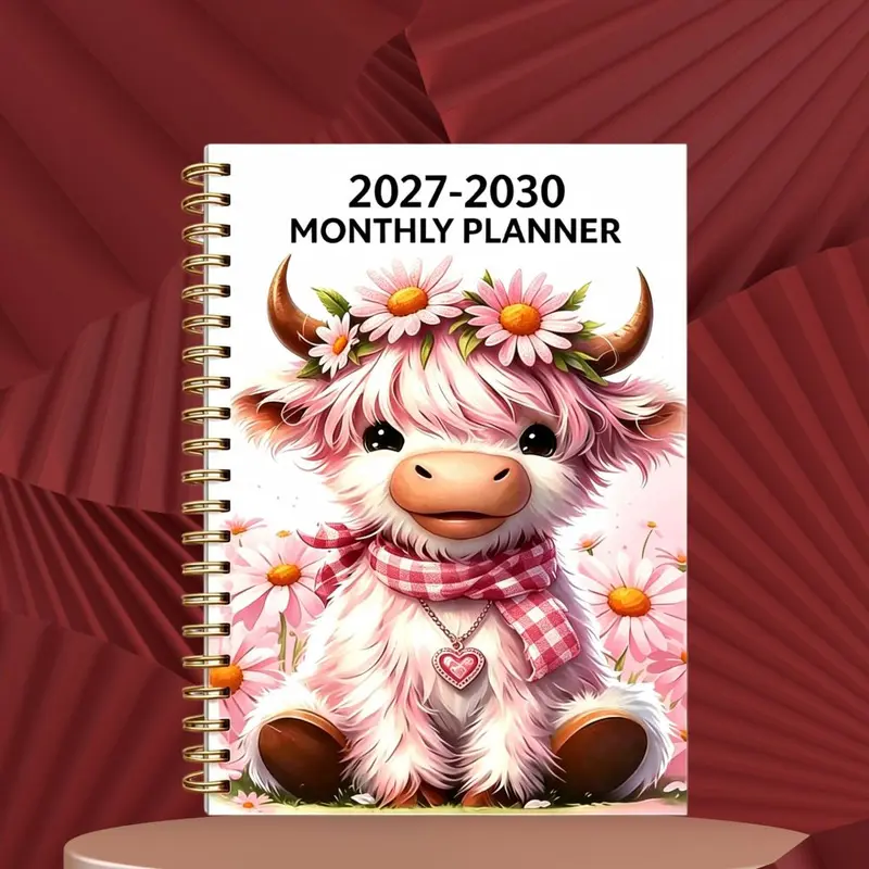 A5 Spiral 2027 Four-Year Planner Notebook with Weekly Schedule