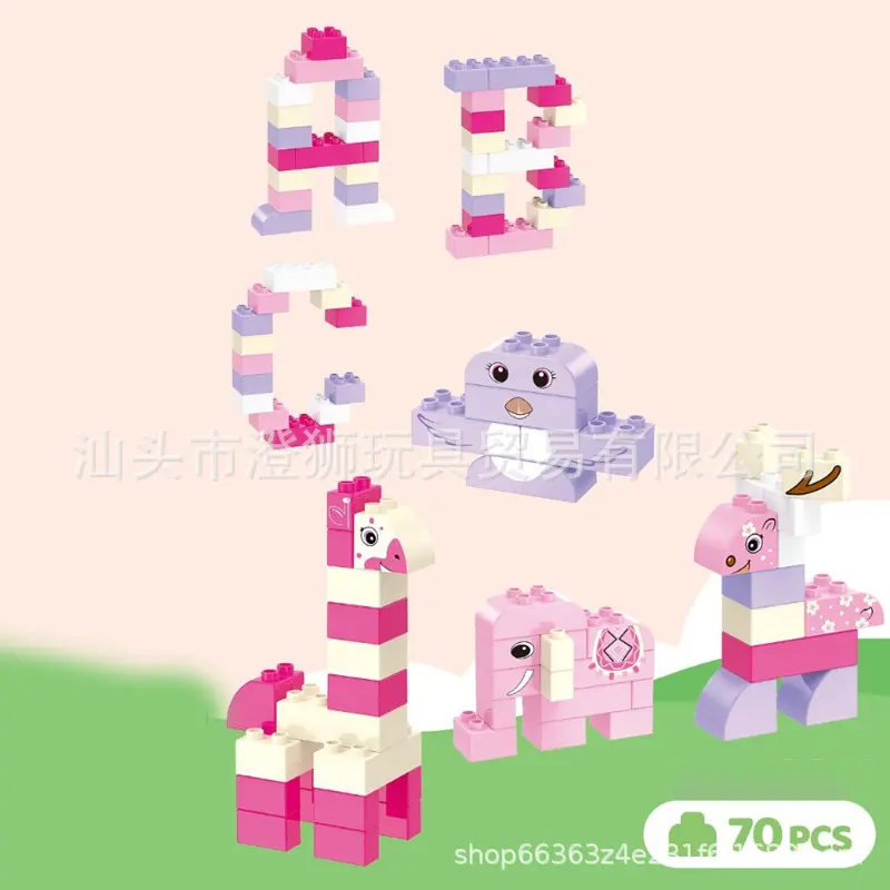 Creative large-block building toy, hands-on assembly