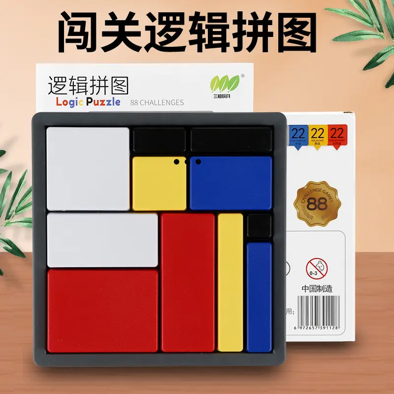 Brain Training Building Block Game, Children's Logic Puzzle