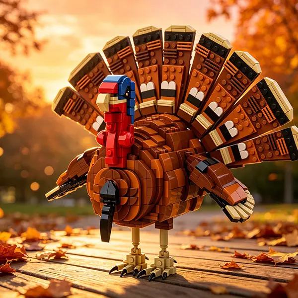 Thanksgiving Turkey Building Blocks Educational Small Particle Toy