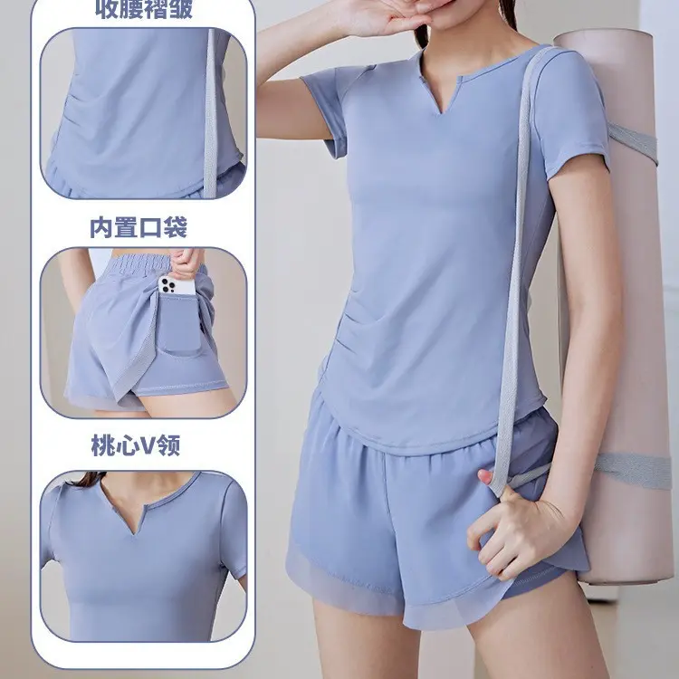 2025年春夏季新款瑜伽套装透气跑步健身运动训练瑜伽服女