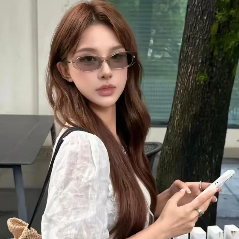 Korean-Style Oval Frame Sunglasses 2026 UV Protection Toast Frame