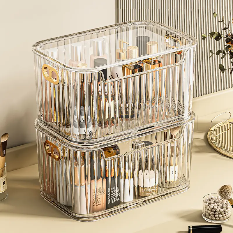Cosmetic storage box, transparent acrylic, desktop organizer