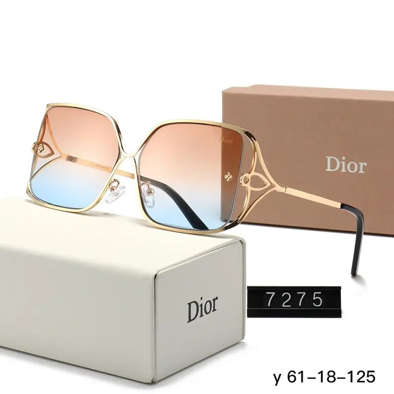 Damen-Sonnenbrille mit eckigem Metallrahmen und UV-Schutz