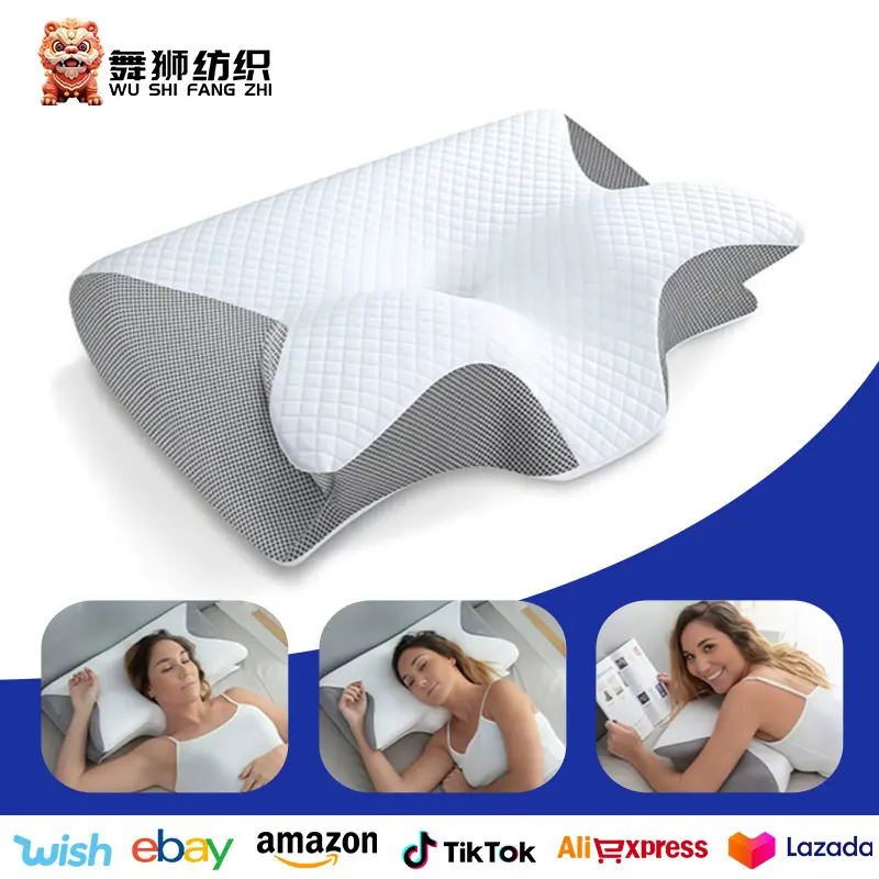 Memory foam pillow, neck support, zero pressure