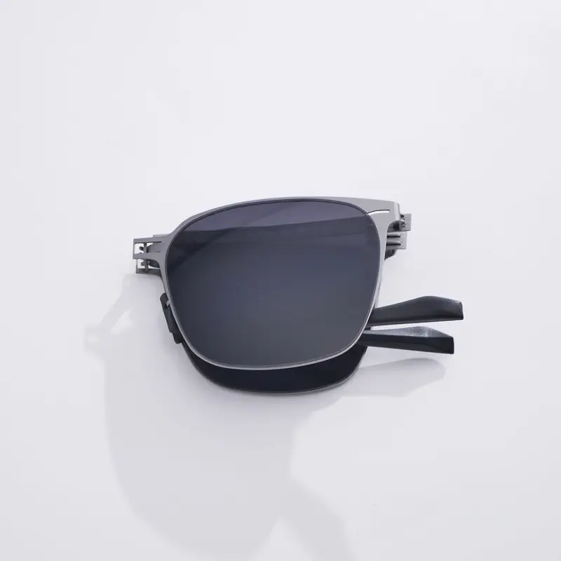 Foldable Unisex Sunglasses, Minimalist Industrial Style