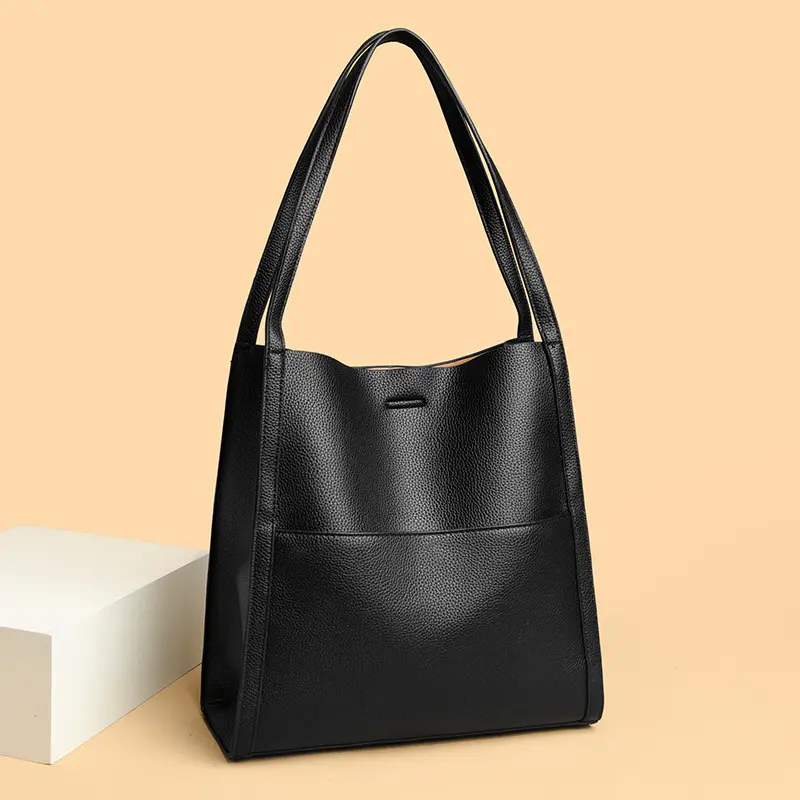 Waterproof Soft Leather Women's Tote Bag, Large Capacity