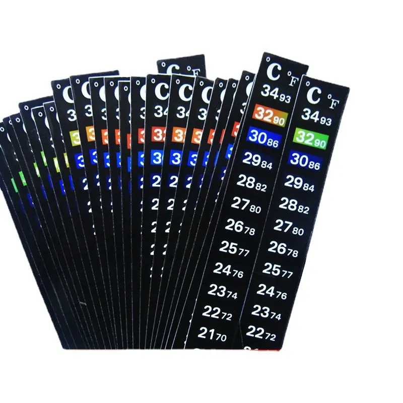 LCD Fish Tank Temperature Indicator Label, Color-Changing Thermometer