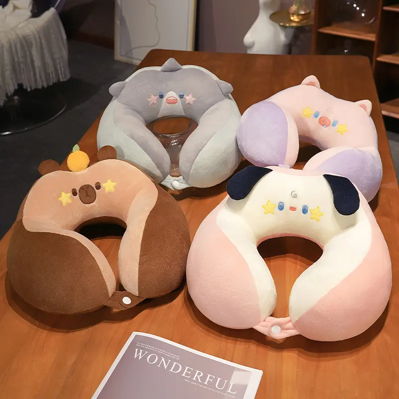 U-förmiges Nackenkissen, Kamel-Design, Reisekissen