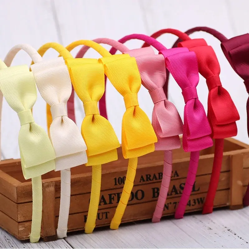 Simple Plain Rowan Bow Headband