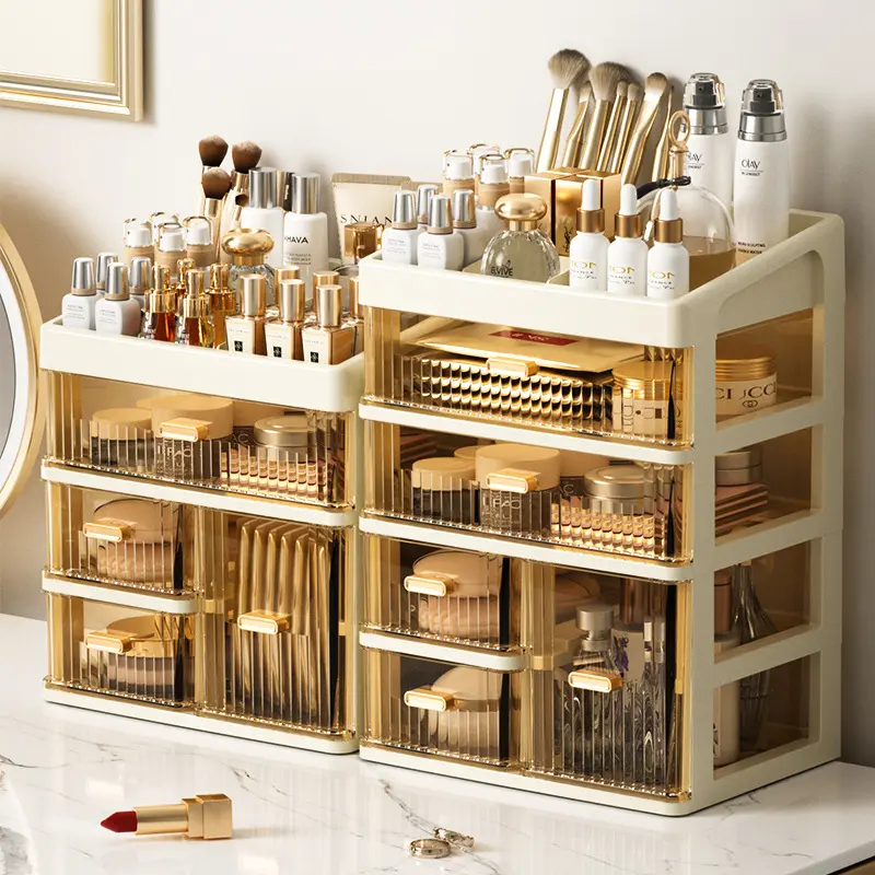 Cosmetics storage box drawer organizer desktop