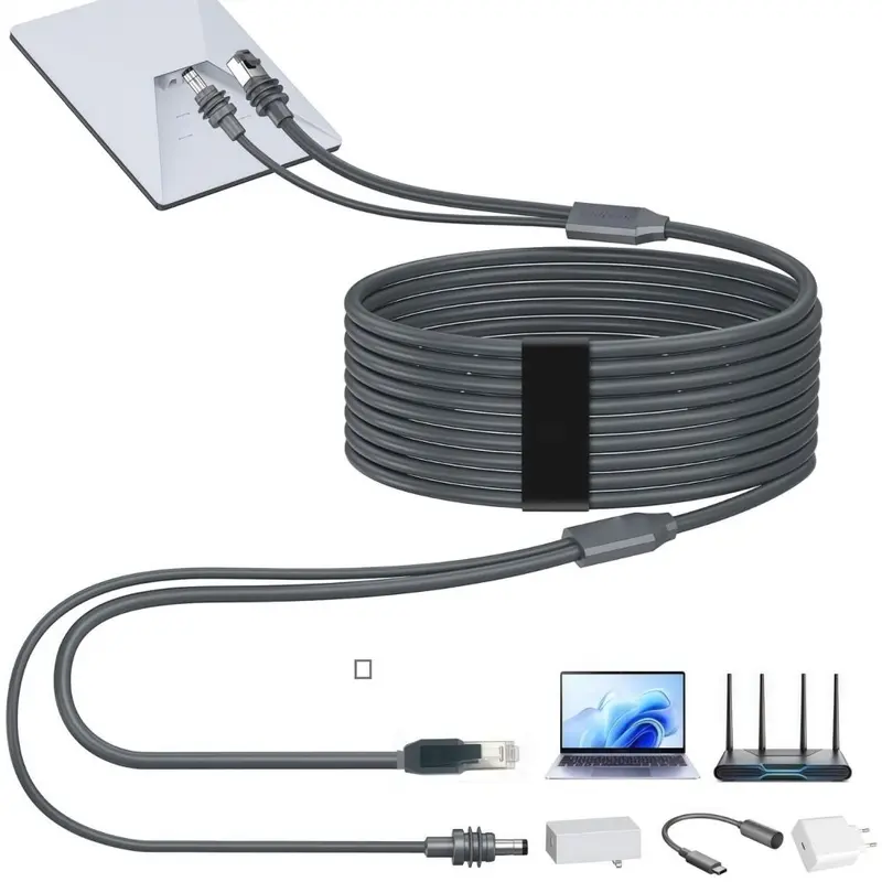 Gen4 oxygen-free copper network extension cable, 2-in-2 LAN