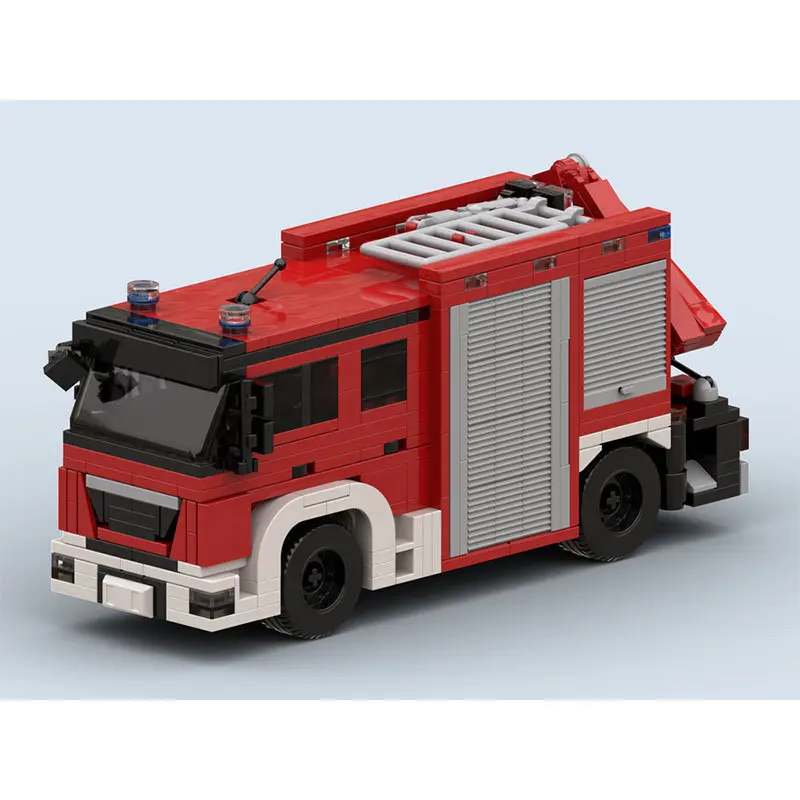 MOC52301 Küçük Parçacıklı Yapı Taşı İtfaiye Kurtarma Aracı Modeli