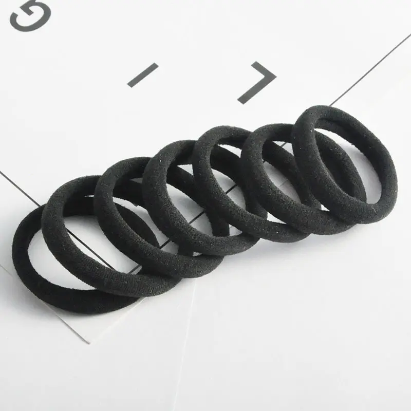 Nahtlose schwarze Haargummis aus Nylon