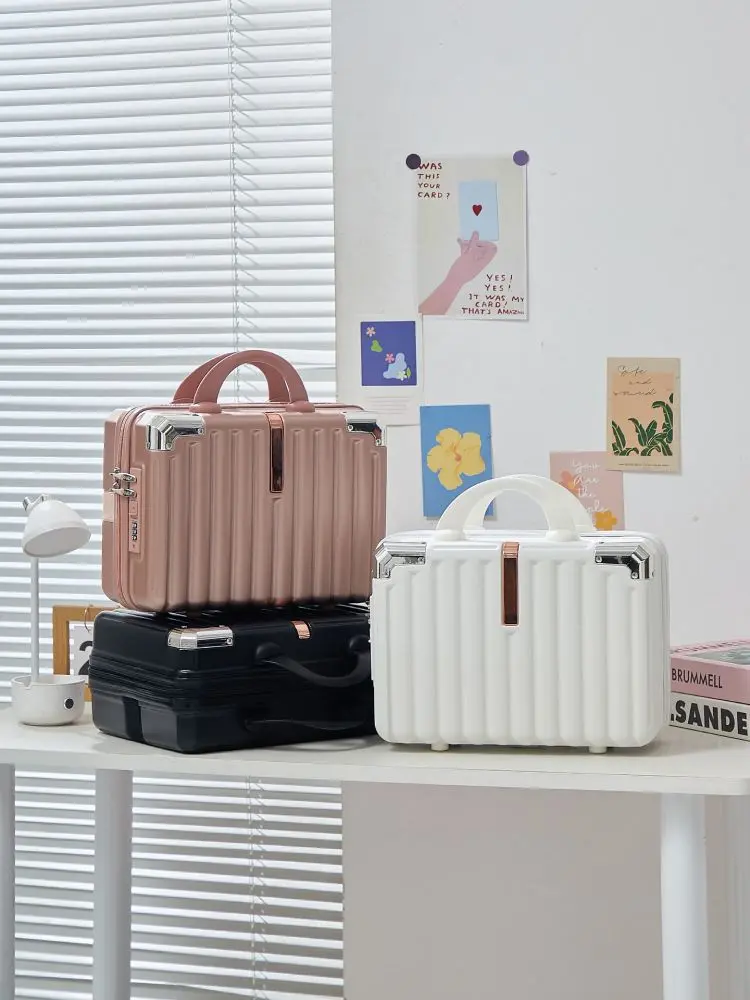 Leichter Retro-Handkoffer, 14-Zoll-Kosmetik-Aufbewahrungsbox