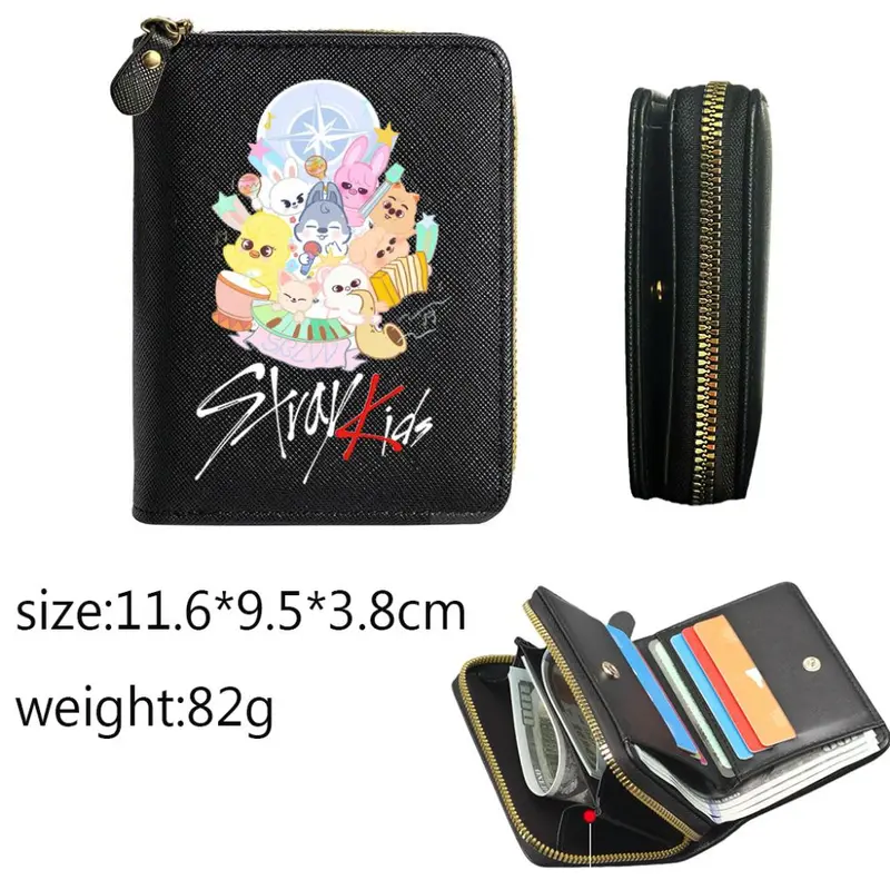 Stray Kids Men's Long Wallet, Large Capacity, Multi-Card Slots