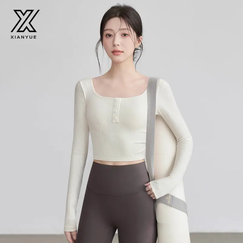 2026新款瑜伽服女春秋季上衣跑步运动长袖专业普拉提训练健身服女