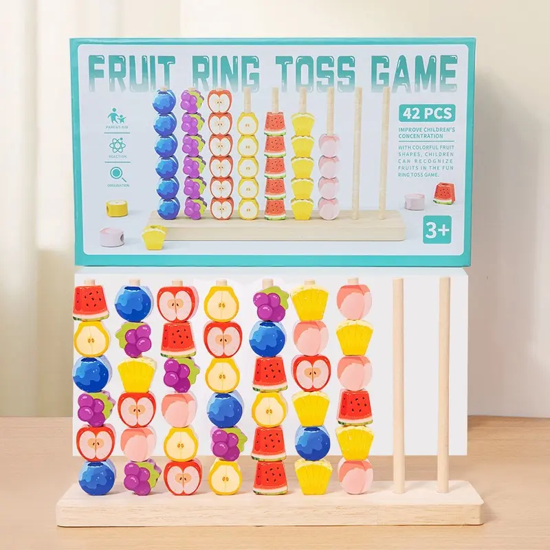Frucht-Ringwurfspiel, pädagogisch, Formenerkennungsschulung