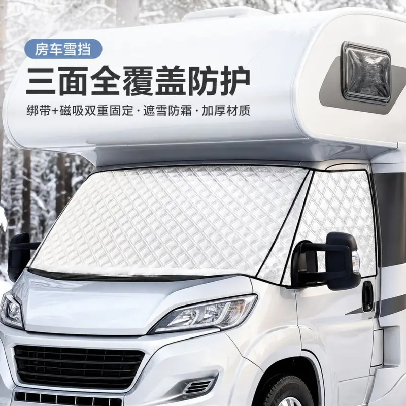 Frontscheibenabdeckung für Wohnmobile gegen Schnee und Sonne