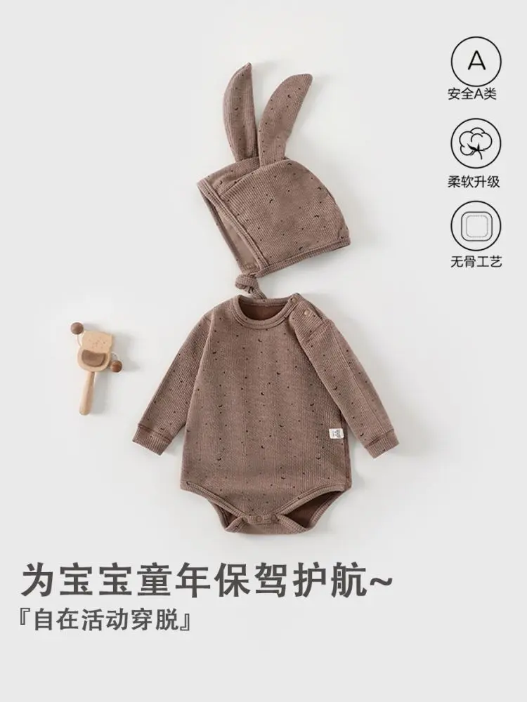 Newborn Baby Romper, Boneless Triangle Bodysuit, Long Sleeve, Spring/Autumn