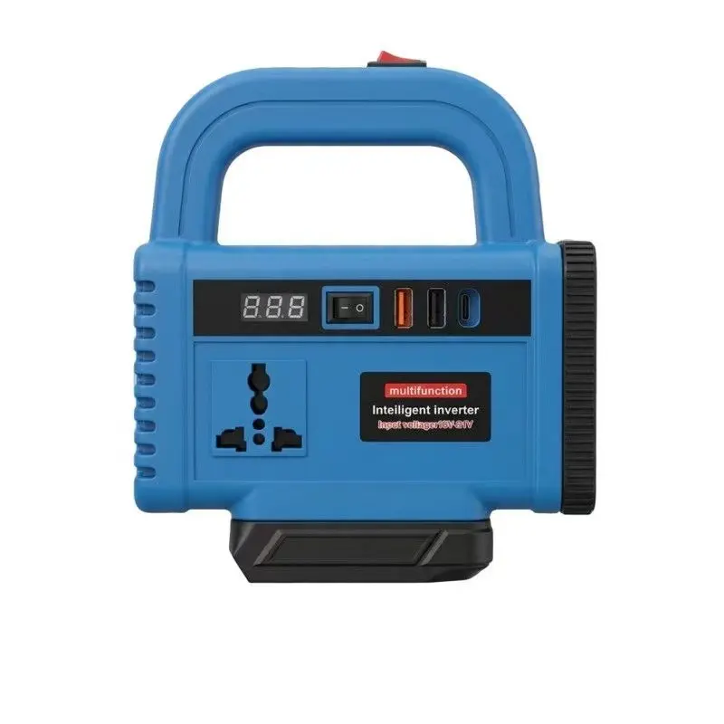 外贸跨境智能锂电逆变器18-21V双USB接口DC5V充电电源220V/type-c