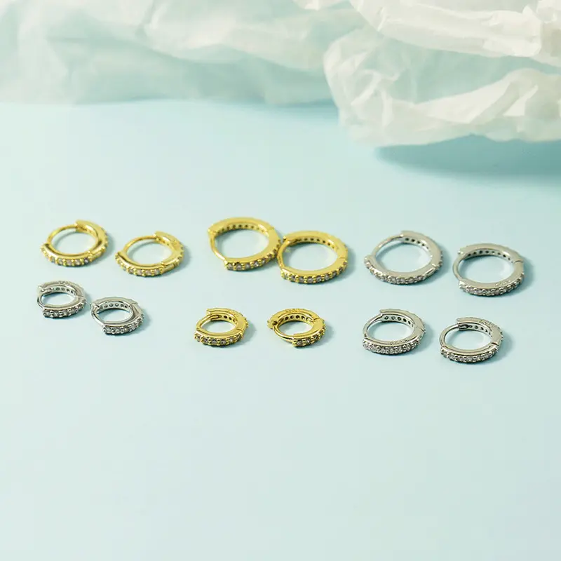 Damen-Ohrclips mit Strass, zum Schlafen tragbar
