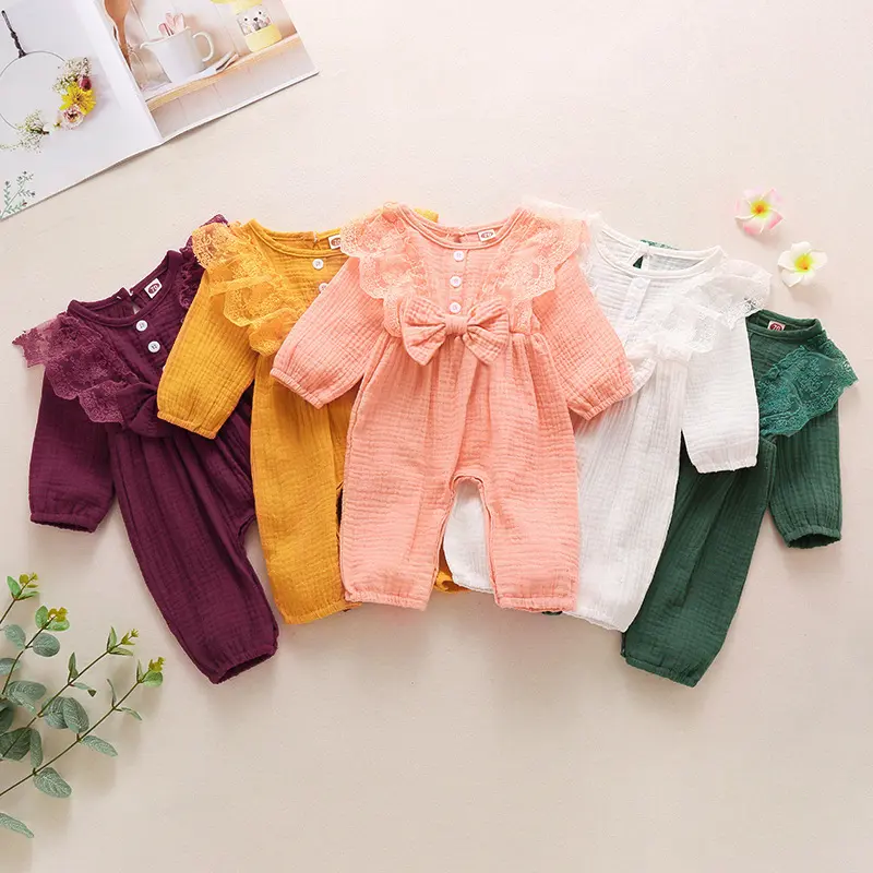 Newborn Cotton Long Sleeve Jumpsuit, GL2065, Spring Autumn