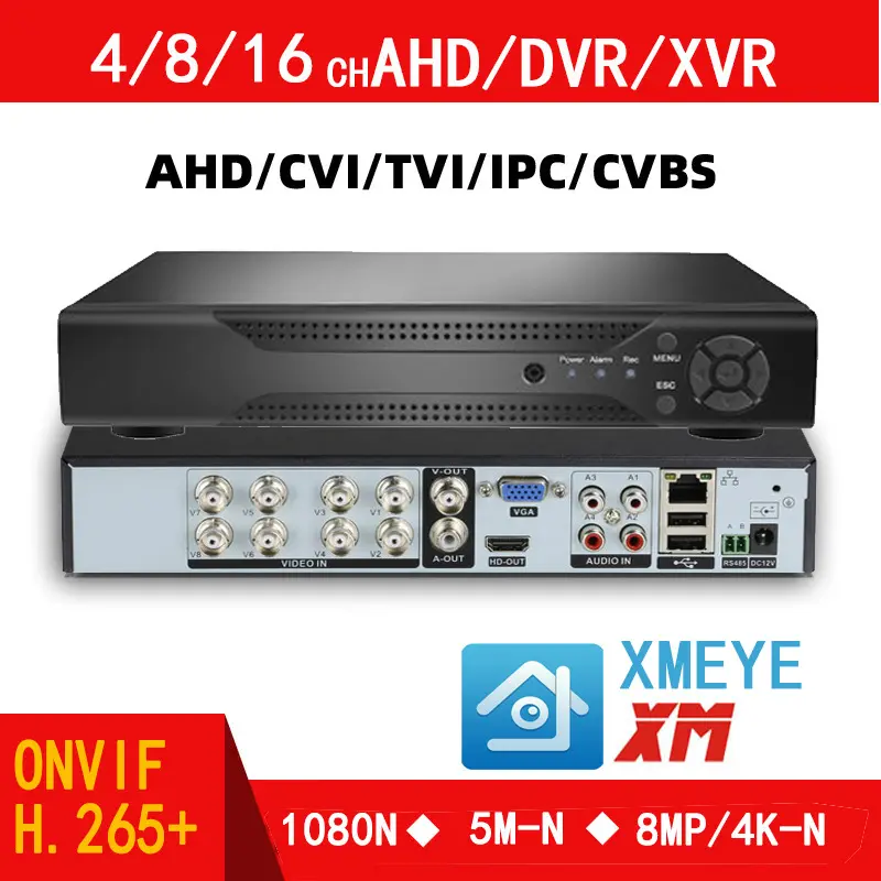 Xiongmai AHD koaksiyel XM izleme ana bilgisayarı ihracat beşi bir arada DVR sabit disk analog BNC kafa 8 kanallı sabit disk video kaydedici