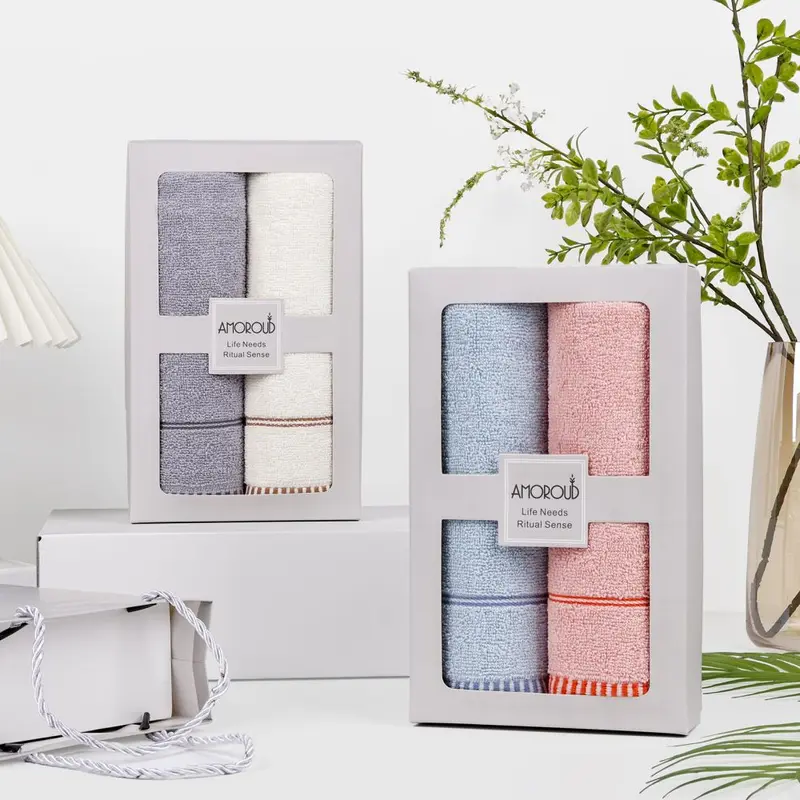 Mufanduo Pure Cotton Towel Gift Set, Double Pack