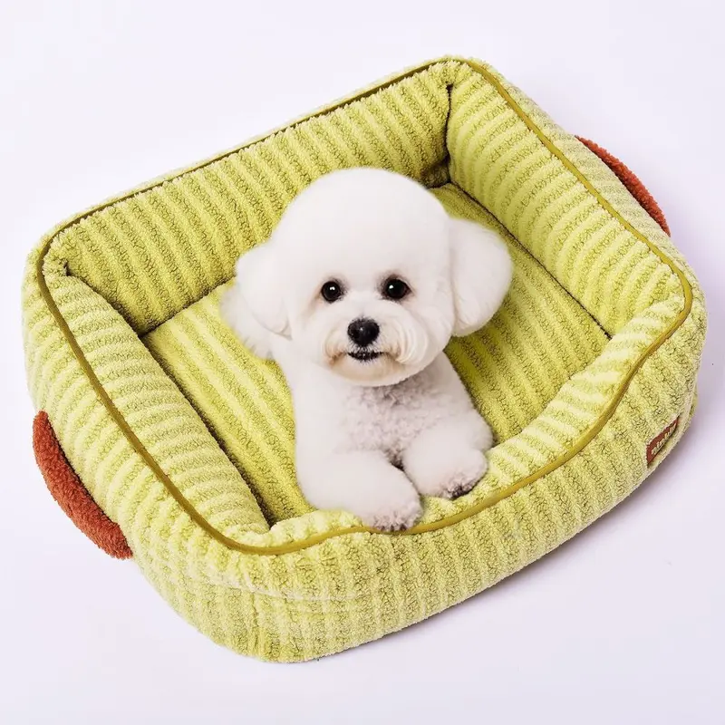 Peluş Kare Evcil Hayvan Yatağı Minderi, Küçük Orta Büyük Köpek ve Kedi