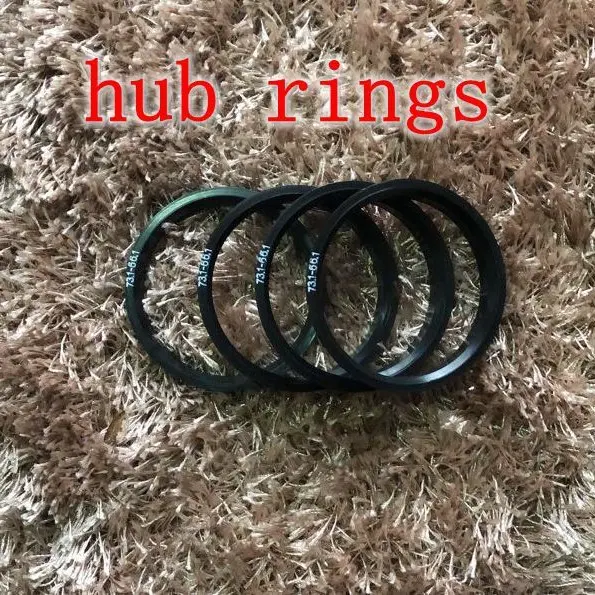 Plastic Hub Centric Reducer Ring 73.1-63.4, 4 Pieces per Set