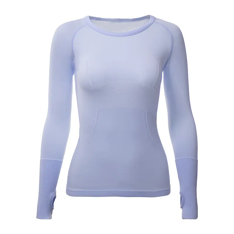 Seamless Tight Long Sleeve Women's Yoga Top, High Stretch, Quick-Dry