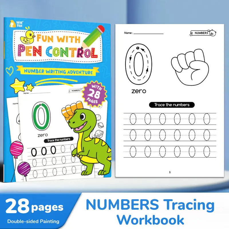Children's Preschool Handwriting and Drawing Workbook, Pen Control Practice