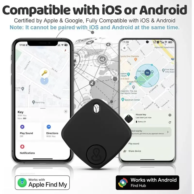 iOS Android Locator Square Anti-Loss Tag