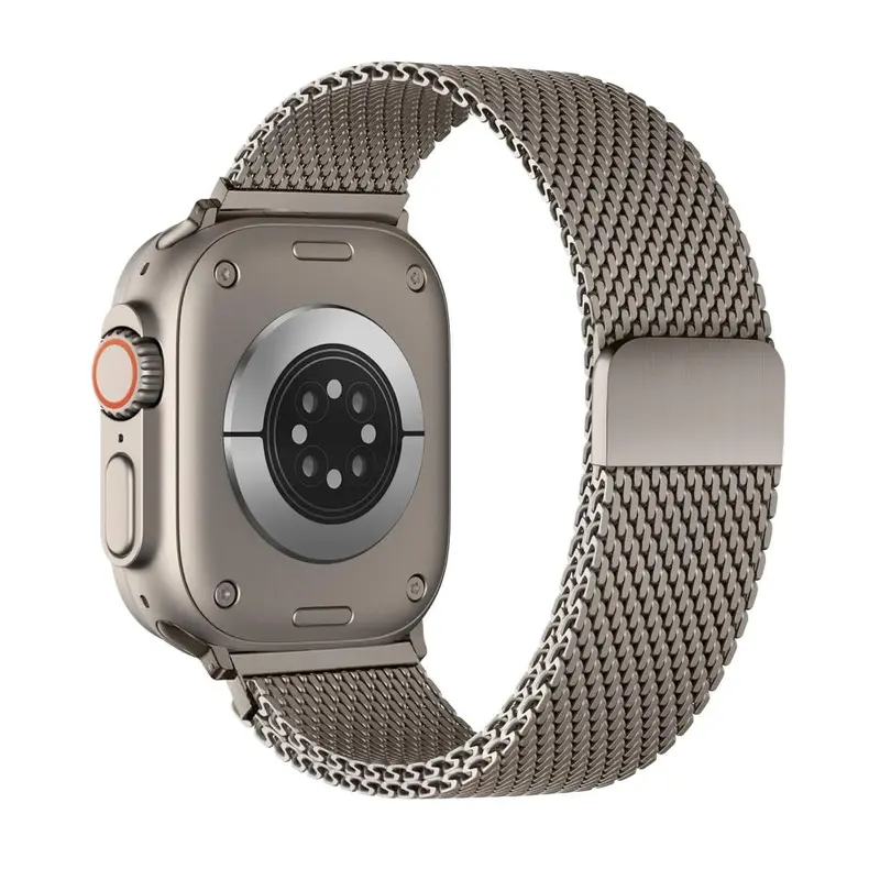 Apple Watch Ultra 2 uyumlu Milanese çelik kordon, manyetik kapatma