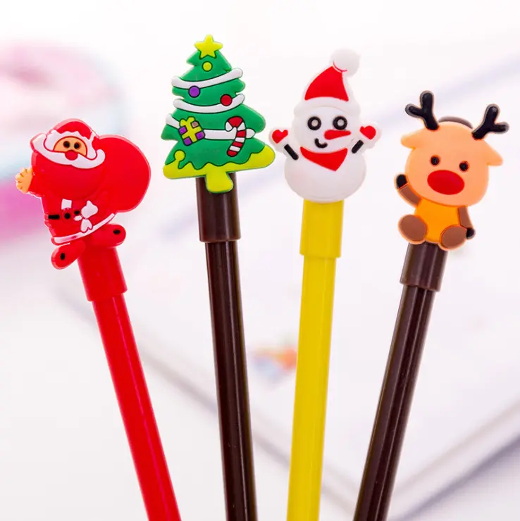Cartoon Christmas Series Gel Pen, Black Ink, Student Exam Pen