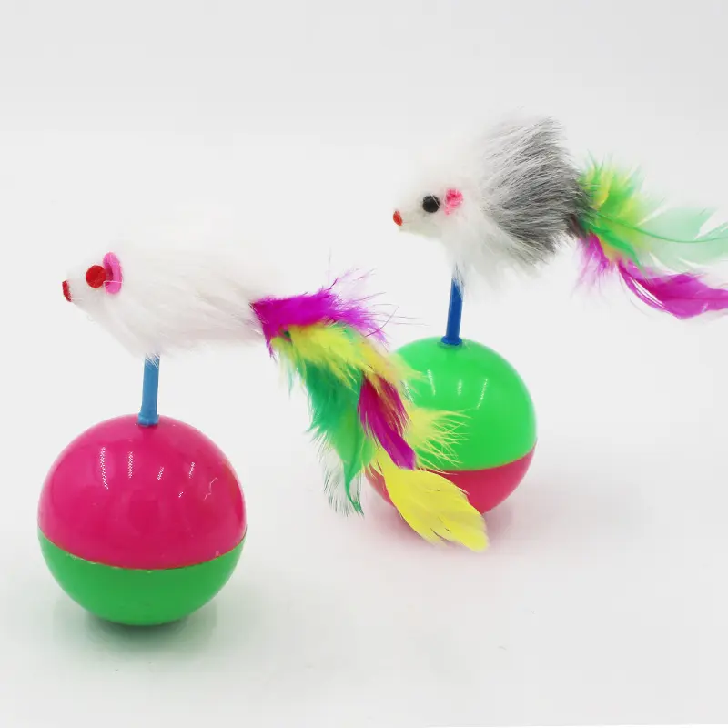 Plush Roly-Poly Mouse Pet Toy, Durable and Chew-Resistant