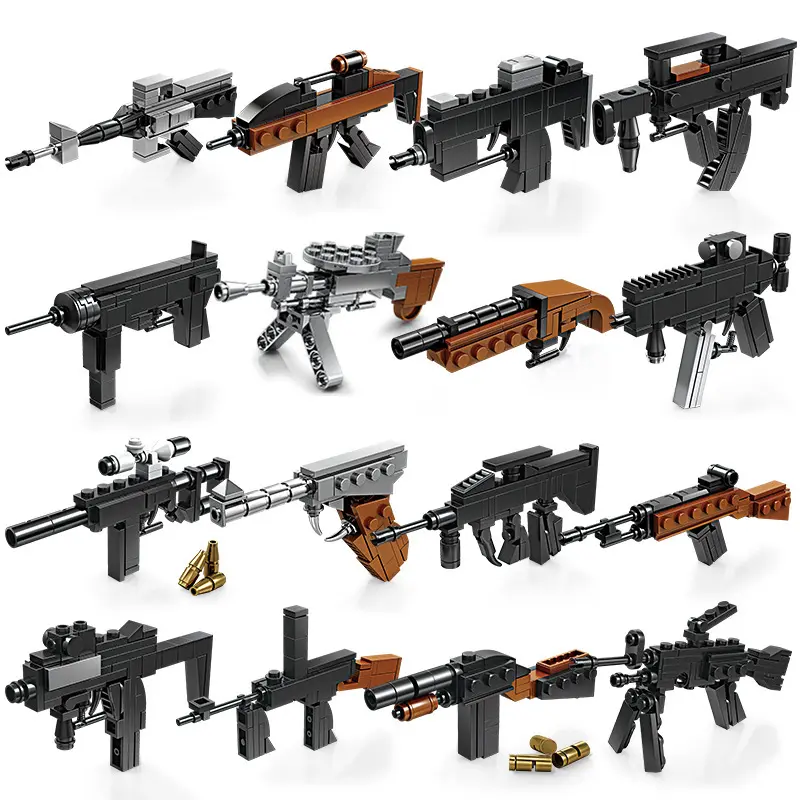 Kaizhi Building Blocks AK-47 Toy Submachine Gun Educational Assembly Model