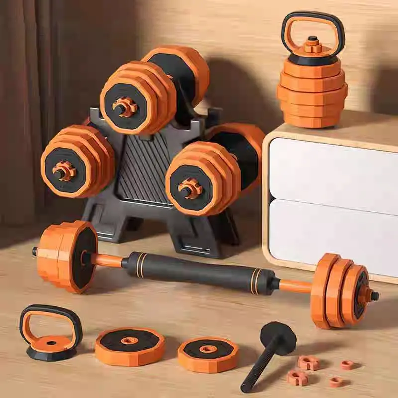 Eco-friendly dumbbell and barbell set for men's home fitness