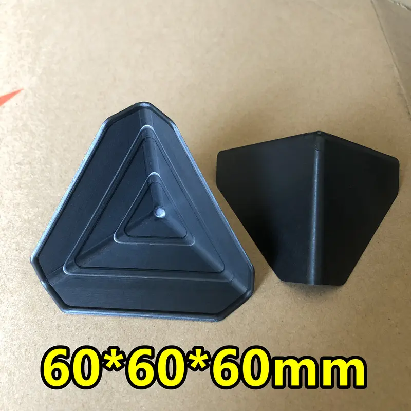 Corner Protector, Plastic, Black, 6 cm, Three-Sided