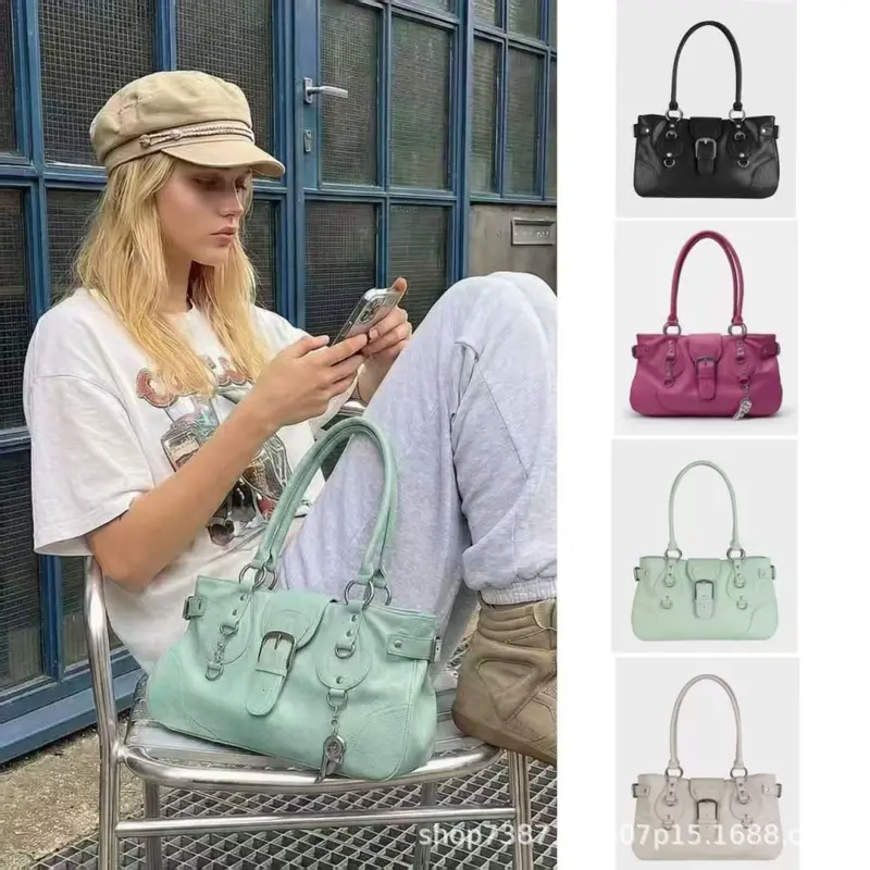DIMANCH Retro Motorcycle Bag, Women's Handbag with Shoulder Strap